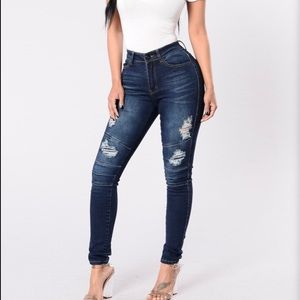 Fashion nova lock in your love jeans - Blue